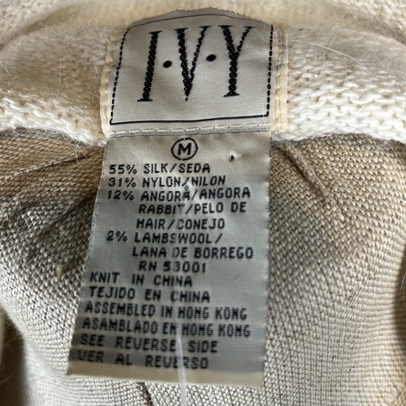 Vintage look beaded white sweater - Picture 8 of 8